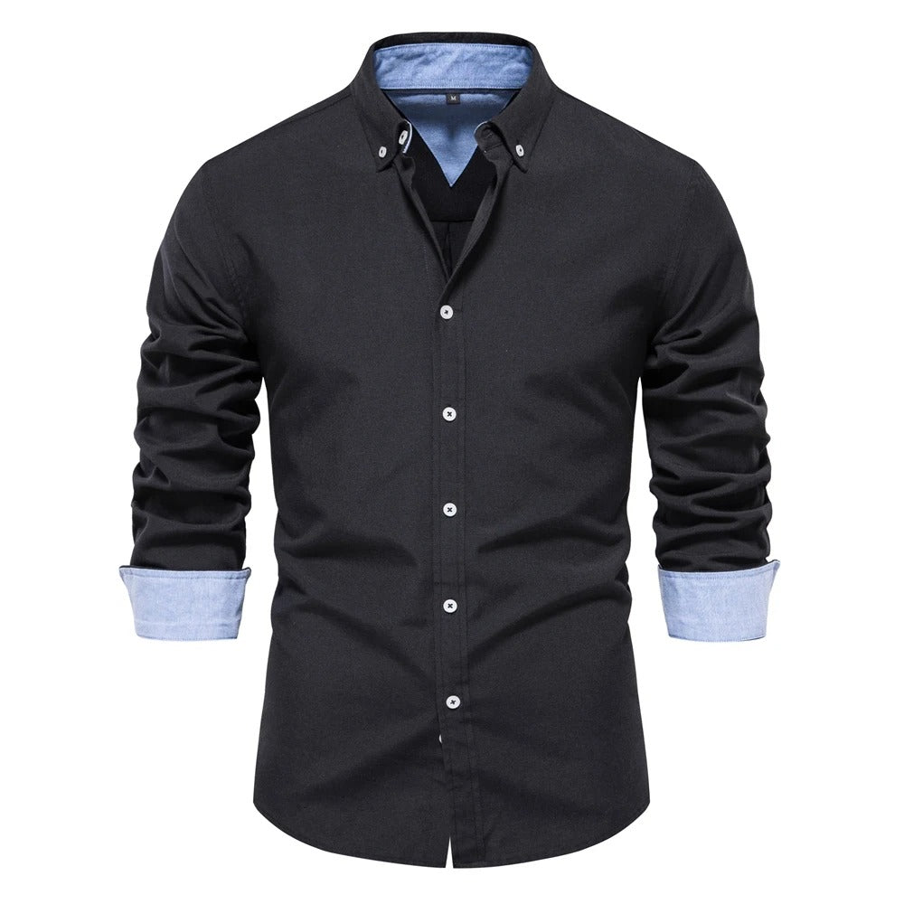 Men's Smart Casual Long Sleeve Button-Down Shirt