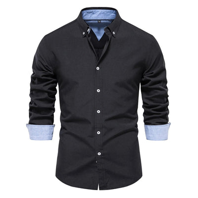 Men's Smart Casual Long Sleeve Button-Down Shirt
