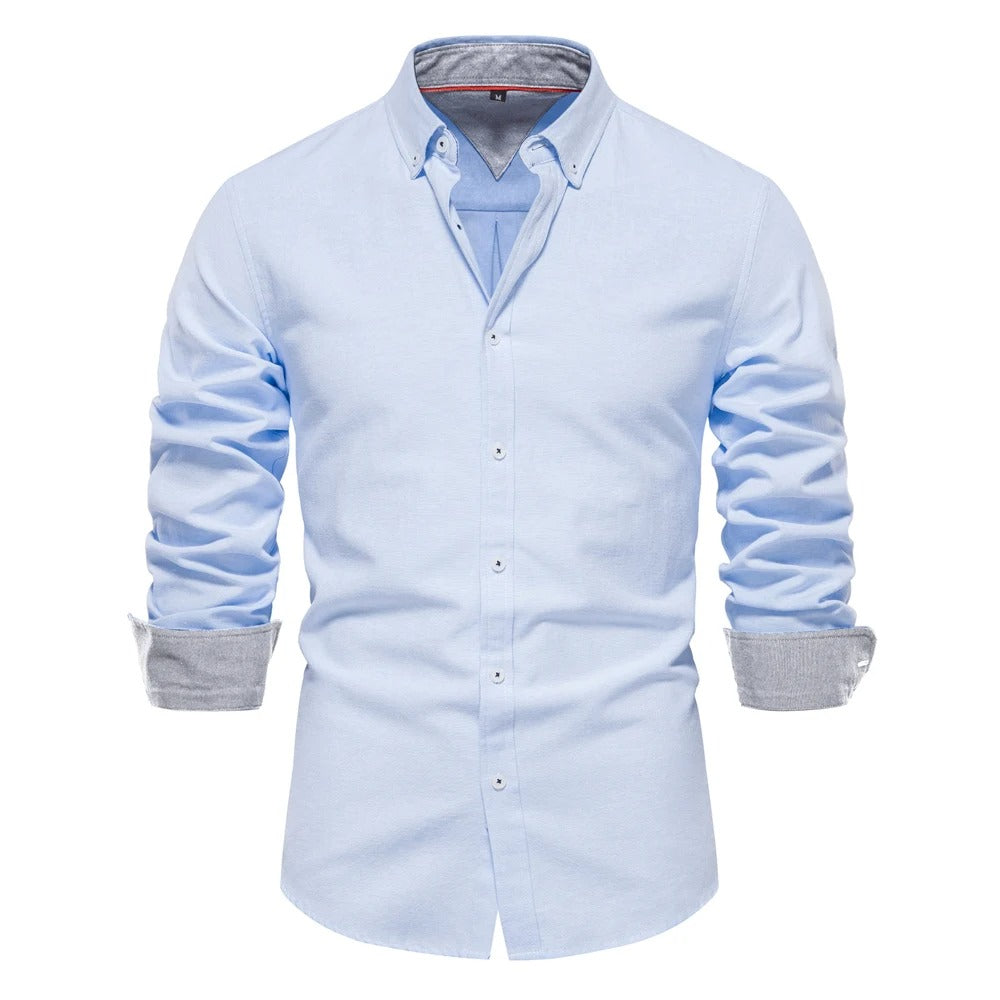 Men's Smart Casual Long Sleeve Button-Down Shirt