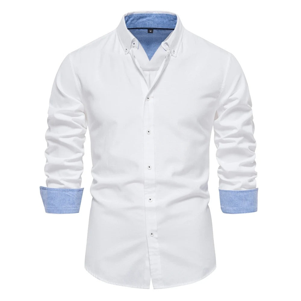 Men's Smart Casual Long Sleeve Button-Down Shirt