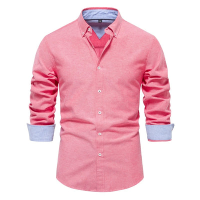 Men's Smart Casual Long Sleeve Button-Down Shirt
