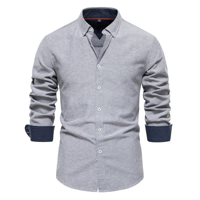 Men's Smart Casual Long Sleeve Button-Down Shirt
