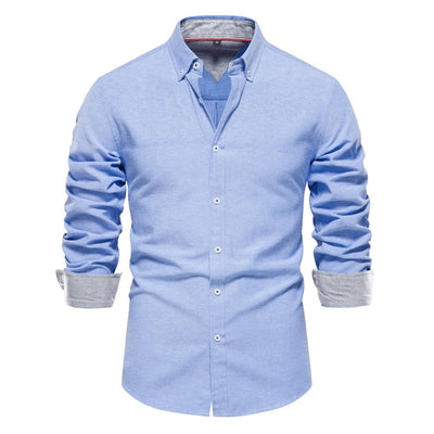 Men's Smart Casual Long Sleeve Button-Down Shirt