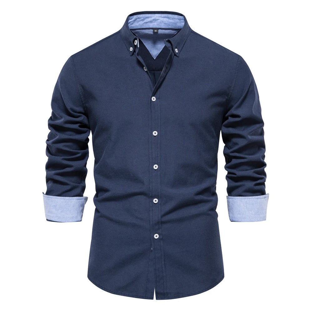Men's Smart Casual Long Sleeve Button-Down Shirt
