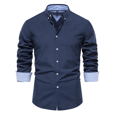Men's Smart Casual Long Sleeve Button-Down Shirt